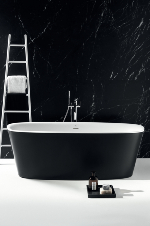 Cada baie freestanding Ideal Standard Dea, 170x75 cm, alb/negru mat [2]
