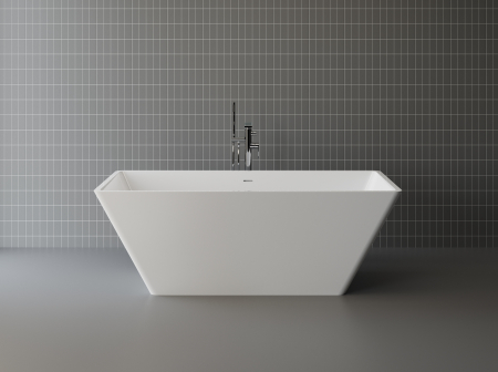 Cazi de baie freestanding - Cada freestanding dreptunghiulara, compozit alb mat, interior lucios, 168x82.9x60.5 cm, Foglia Imperia