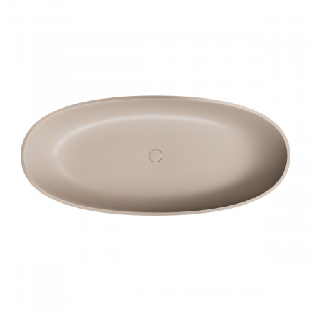 Cadă freestanding 160x75 cm ovală, bej mat, Omnires Shell M [2]