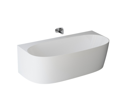 Cada freestanding ovala, compozit alb mat, interior lucios, 180x86x58 cm, Foglia Versailles [1]