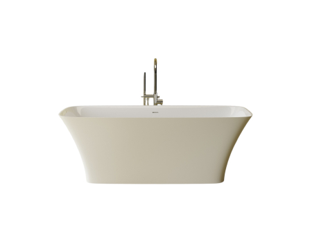 Cada freestanding dreptunghiulara, compozit alb lucios, 174.5x75.3x60 cm, Foglia Harmony [1]