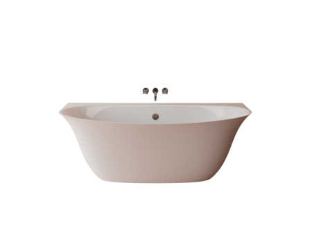 Cada freestanding ovala, compozit alb mat, interior lucios, 170x86x58 cm, Foglia Serenity [1]