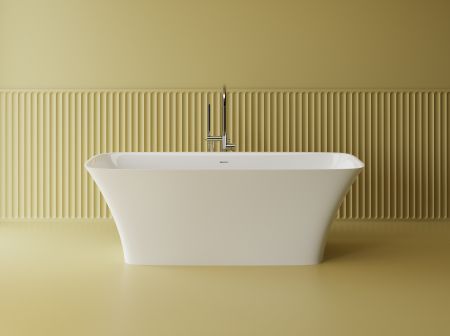 Cazi baie - Cada freestanding compozit Marmite Corsica, 175 x 75 cm, dreptunghiulara, alb mat