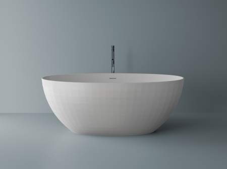 Cazi de baie freestanding - Cada freestanding compozit Marmite Lima, 167 x 83 cm, ovala, alb lucios