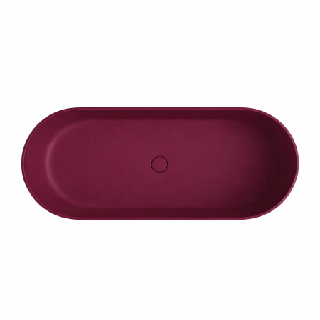 Cada freestanding compozit, burgundy mat, 180x76 cm, Foglia Terra [2]