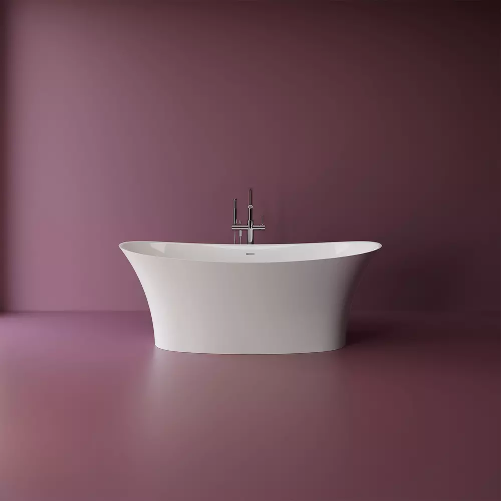 Cazi de baie freestanding - Cada freestanding din compozit 170x79 cm Marmite Syros