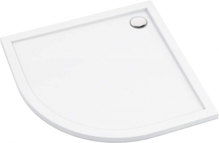 Cadite dus - Cadita de dus semirotunda, acril, slim, alb mat, 90x90x4.5 cm, Deante Prizma