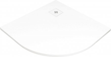 Baie - Cadita de dus semirotunda, acril, 90x90x3.5 cm, alb, Deante Silia