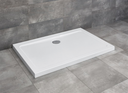 Cadite dus - Cadita de dus dreptunghiulara, din acril, Alba, 120x90x5 cm, Radaway  Doros