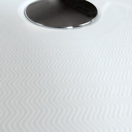 Cadita de dus dreptunghiulara, din marmura sintetica, Alba, 120x90x3 cm, Roth Rectan-M, picioruse incluse, finisaj anti-alunecare [2]