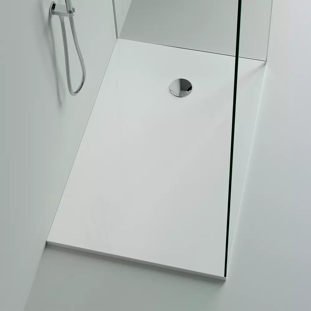 Cadita de dus dreptungiulara, din compozit, Alba, 120x90x3 cm, Cast Marble Burgos Cabine dus - Cadita de dus dreptungiulara, din compozit, Alba, 120x90x3 cm, Cast Marble Burgos