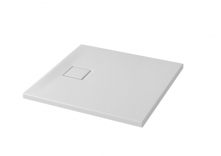 Cadita de dus patrata, acril, slim, alb mat, 80x80x4 cm, Cersanit Tako Slim [1]