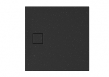 Baie - Cadita de dus patrata, acril, slim, negru mat, 80x80x4 cm, Cersanit Tako Slim