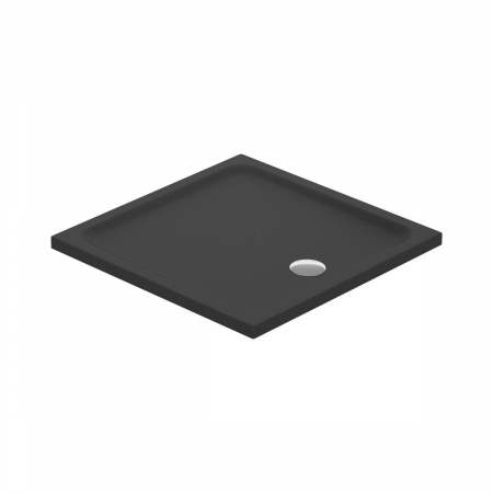 Cadita de dus patrata, acril, slim, negru mat, 90x90x4 cm, Cersanit Tako [1]