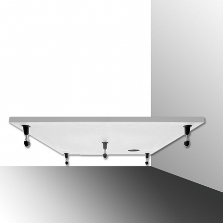Cadita de dus patrata, din marmura, Alba, 80x80x3 cm, Roth ALOHA-M, finisaj anti-alunecare, picioare incluse [3]