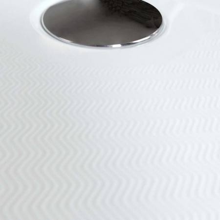 Cadita de dus semirotunda, din marmura, Alba, 80x80x3 cm, Roth Dream-M, picioare incluse, finisaj anti-alunecare [2]