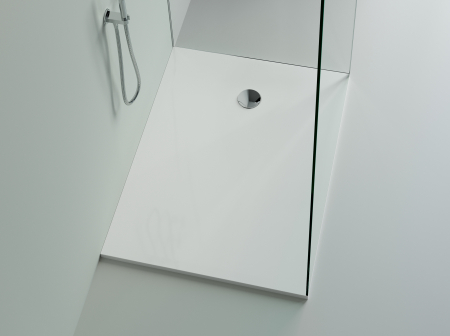 Baie - Cadita dus compozit Marmite Burgos 120x90 cm, dreptunghiulara, alb mat