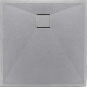 Cadita dus compozit slim patrata gri 90x90 cm Deante, Correo Square [1]