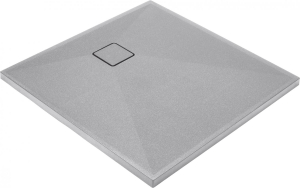 Cadite dus - Cadita dus compozit slim patrata gri 90x90 cm Deante, Correo Square