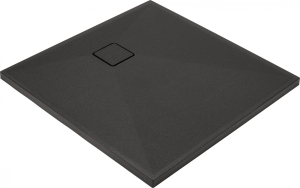 Cadite dus - Cadita dus compozit slim patrata antracit 90x90 cm Deante, Correo Square