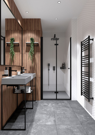 Cadita dus compozit slim gri 100x90 cm Deante, Correo [3]