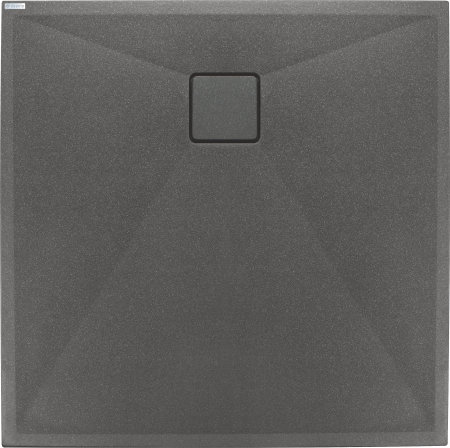 Cadita dus compozit slim patrata antracit 80x80 cm Deante Correo Square [1]