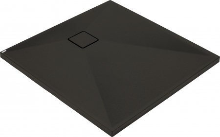 Cadite dus - Cadita dus compozit slim patrata neagra 80x80 cm Deante Correo Square