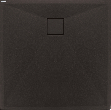 Cadita dus compozit slim patrata neagra 80x80 cm Deante Correo Square [1]