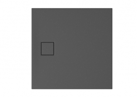 Cadita dus patrata gri mat 90x90 cm Cersanit Tako Slim cu sifon inclus [1]