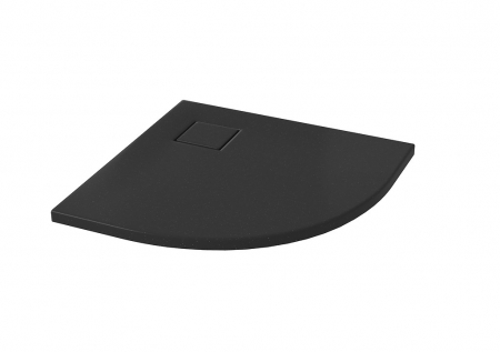 Cadita dus semirotunda neagra 80x80 cm Cersanit Tako Slim cu sifon inclus Cadite dus - Cadita dus semirotunda neagra 80x80 cm Cersanit Tako Slim cu sifon inclus