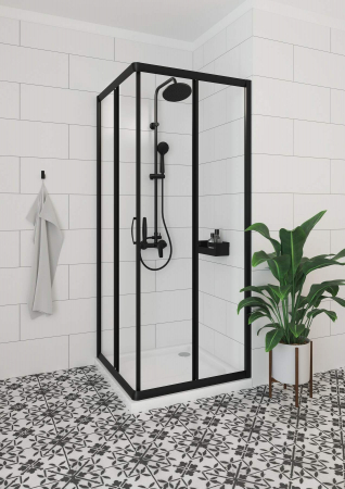 Cadita dus slim patrata 80x80 cm alba Deante, Cubic [2]