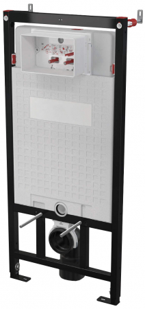 Baie - Cadru WC suspendat, montare îngropată, negru, 51x117.6x12.5 cm , Deante