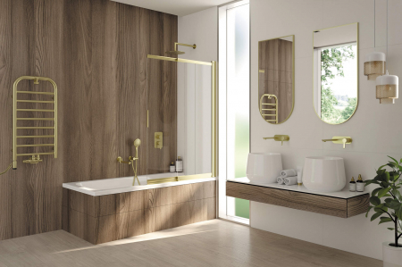 Calorifer de baie, scara, 85x50 cm, auriu mat, Deante Silia [5]