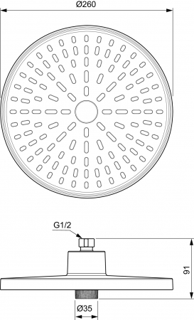 Palarie dus rotunda Ideal Standard Alu+ rose mat cu 2 functii [3]