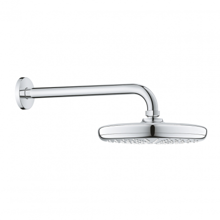 Brate si palarii dus - Palarie dus rotunda crom Ø 210 mm cu brat de dus Grohe Tempesta