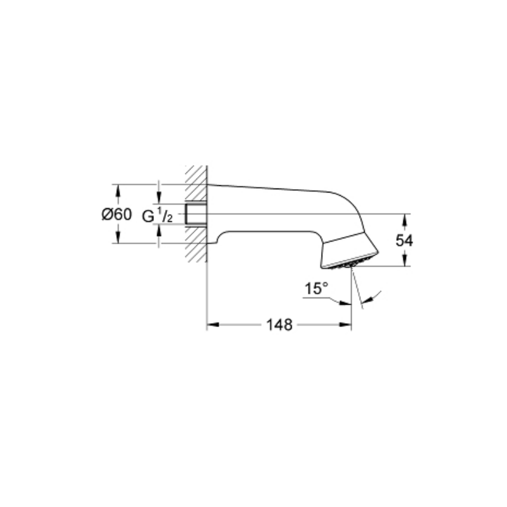 Brat dus fix crom 148 mm Grohe Relexa Plus [1]