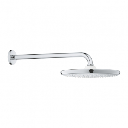 Brate si palarii dus - Palarie dus rotunda crom Ø 250 mm cu brat de dus Grohe Tempesta