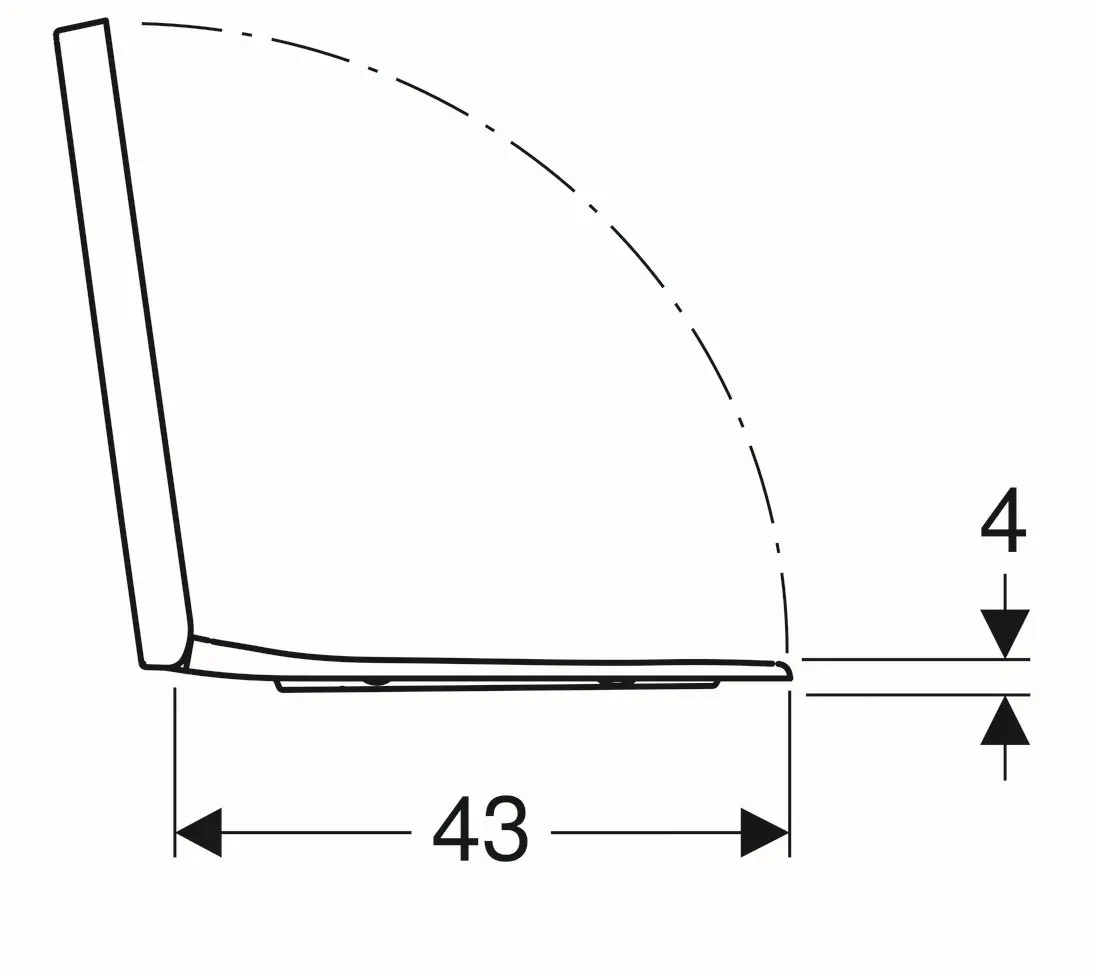 Capac vas wc duroplast, alb, Geberit Selnova Square [3]