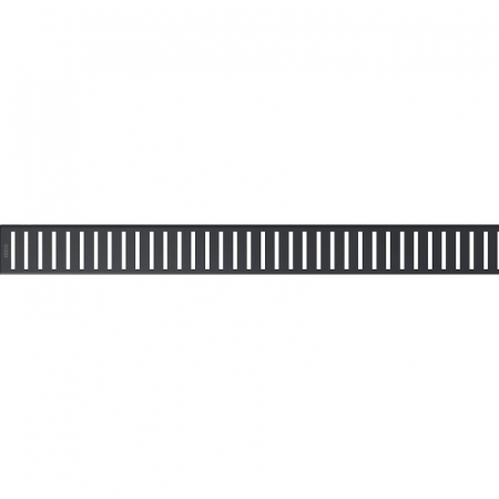 Rigole si canale de scurgere dus - Capac pentru rigola dus din otel inoxidabil negru mat 1450 mm Alcadrain PURE-1450BLACK