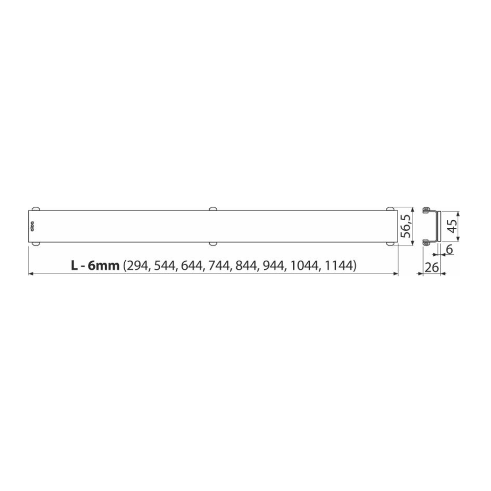 Capac pentru rigola dus din sticla neagra 300 mm Alcadrain GL1204-300 [1]