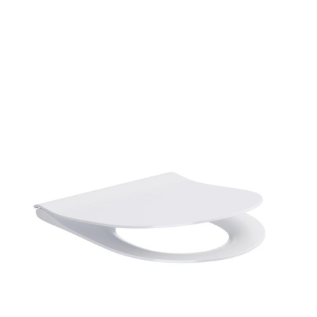 Capace WC - Capac vas wc slim, alb, oval, din duroplasat, Cersanit Zen