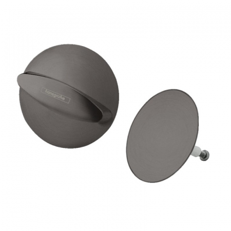 Cazi baie - Capac ventil cada si maner rotire preaplin Hansgrohe Flexaplus, negru periat