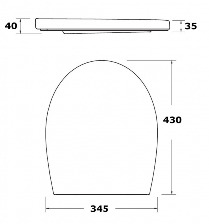 Capac WC 19, polipropilena, Cersanit (compatibil pe vasele WC rotunjite) [2]