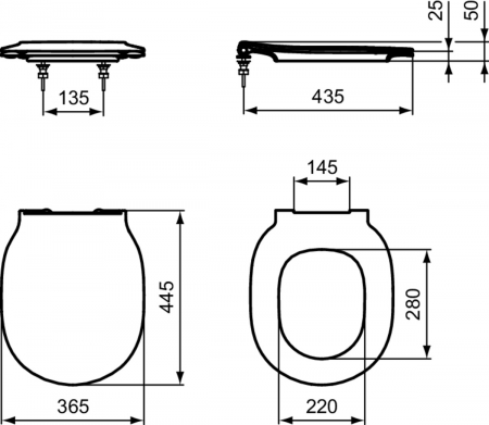 Capac wc soft close duroplast Ideal Standard Connect Air Slim alb [5]