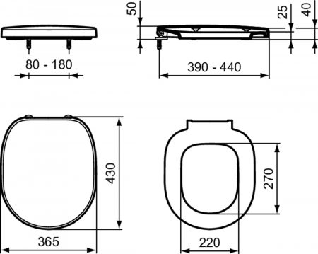 Capac wc duroplast Ideal Standard Connect Space alb [5]