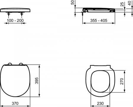 Capac wc duroplast Ideal Standard Connect Space II alb [5]