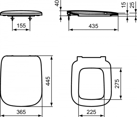 Capac wc duroplast Ideal Standard Esedra II alb [5]