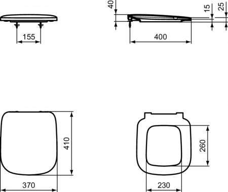 Capac wc duroplast Ideal Standard Esedra alb [5]
