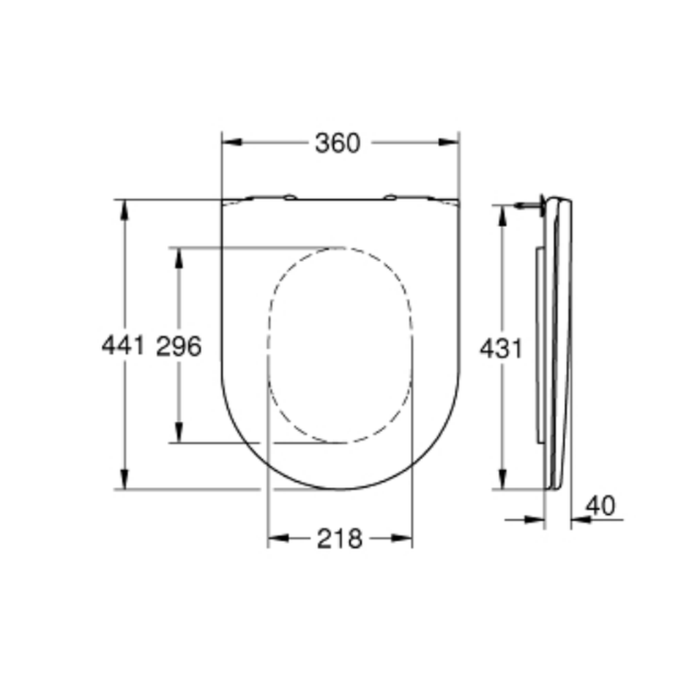 Capac wc soft close alb Grohe Essence Ceramic [2]