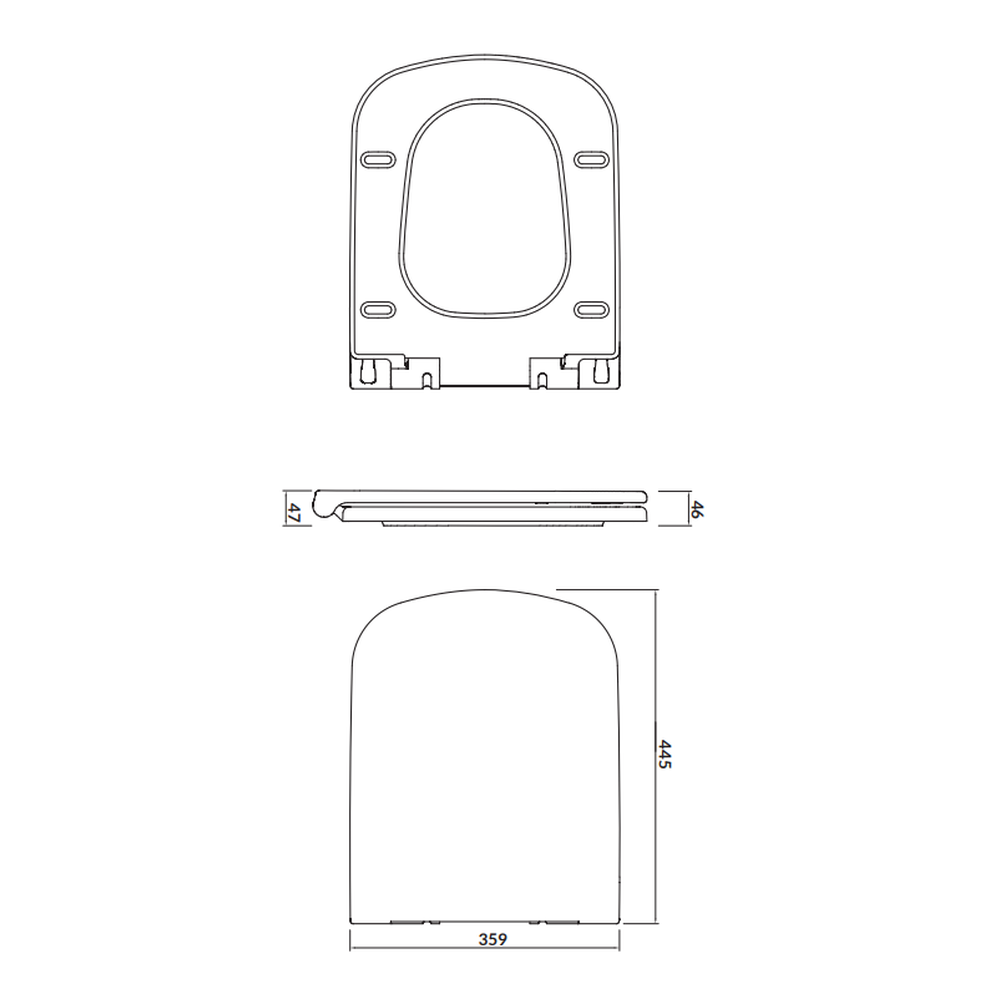 Capac wc soft close duroplast Cersanit Colour [2]